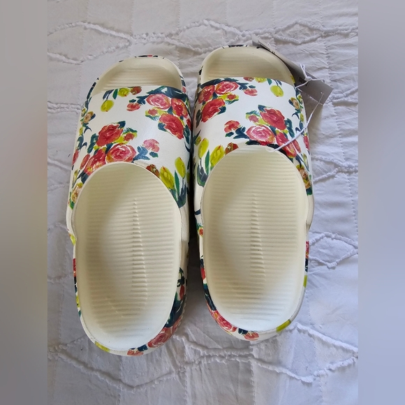 Nike Women's Calm Slide Slippers 'Floral' HF1069-100 Expeditedship Women's Sz 6 - Picture 6 of 13